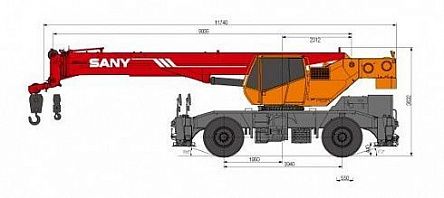 Короткобазный кран PALFINGER SANY SRC250C